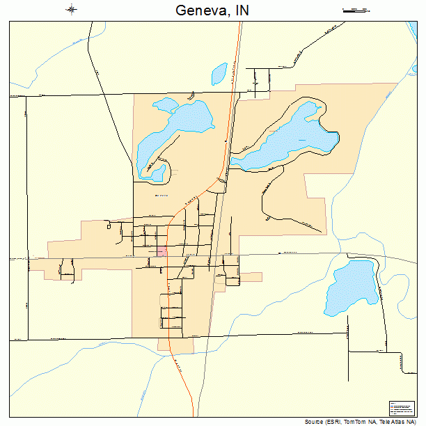 Geneva, IN street map