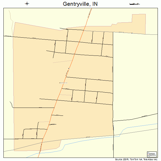 Gentryville, IN street map