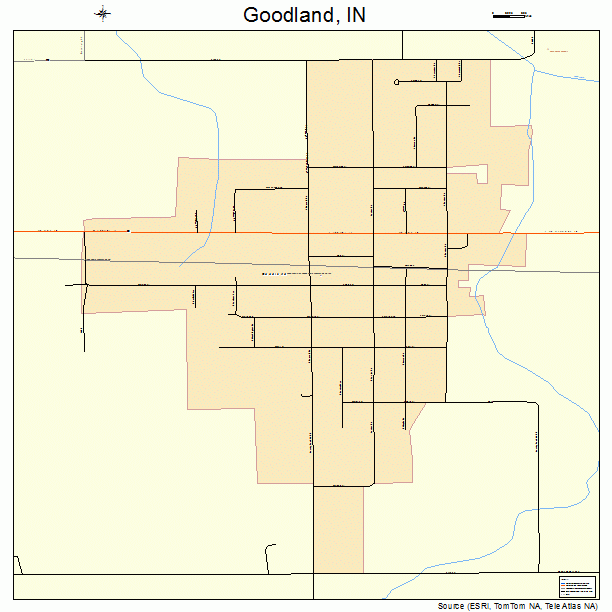 Goodland, IN street map