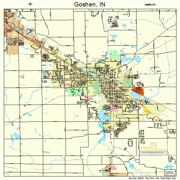 Goshen, IN street map