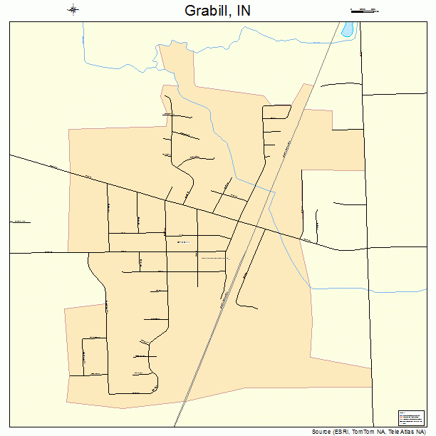 Grabill, IN street map