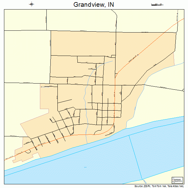 Grandview, IN street map