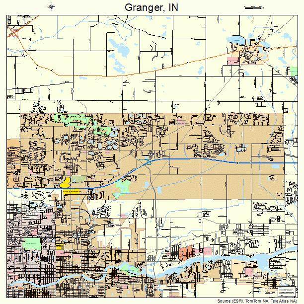 Granger, IN street map