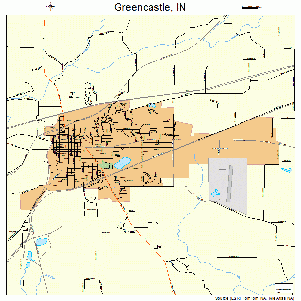 Greencastle, IN street map