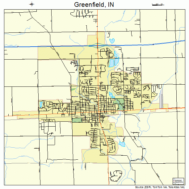 Greenfield, IN street map
