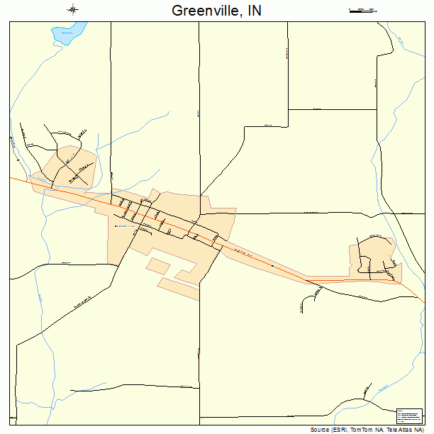 Greenville, IN street map