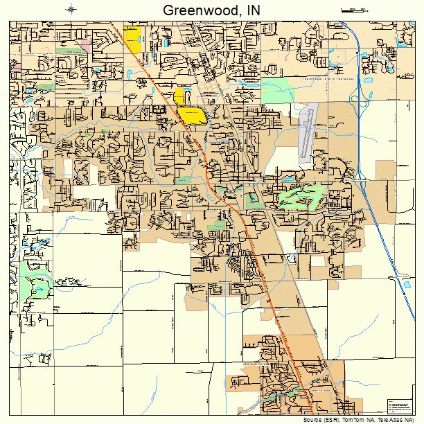 Greenwood, IN street map