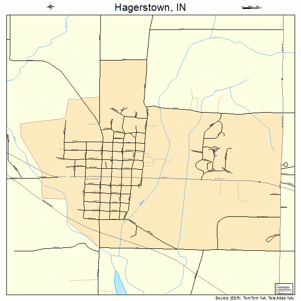 Hagerstown, IN street map