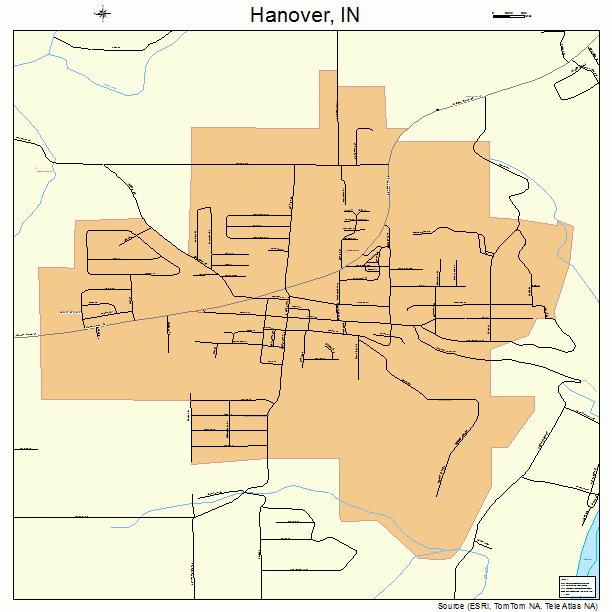 Hanover, IN street map