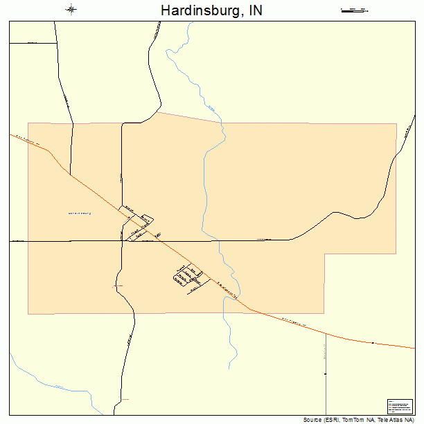 Hardinsburg, IN street map