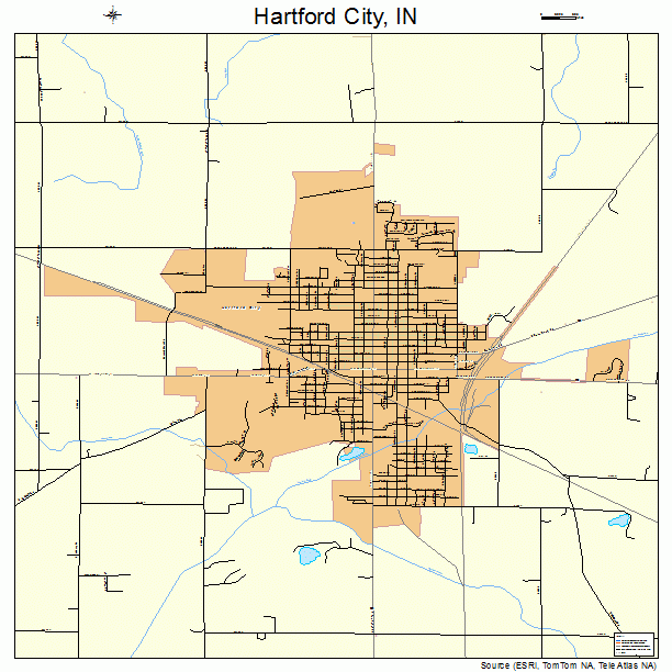 Hartford City, IN street map