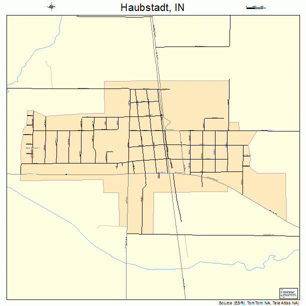 Haubstadt, IN street map