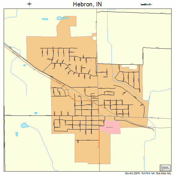 Hebron, IN street map