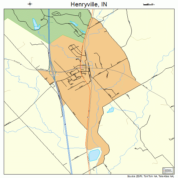 Henryville, IN street map