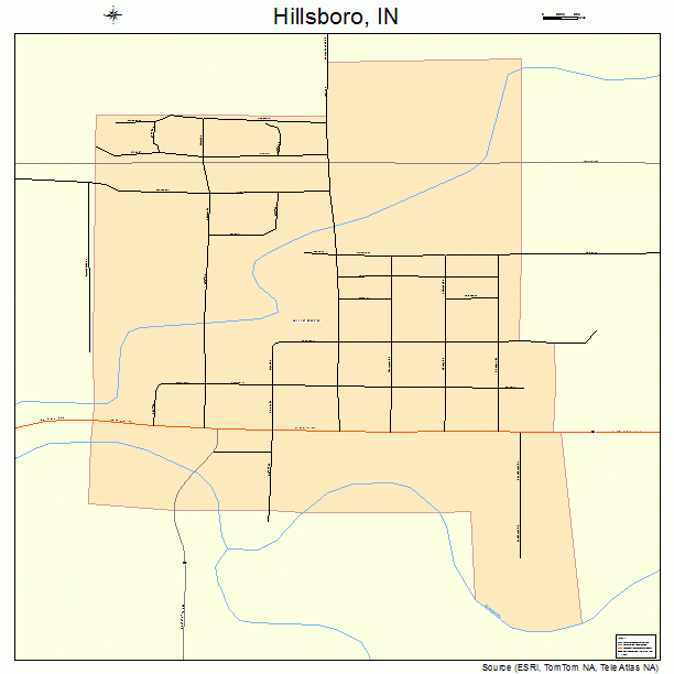 Hillsboro, IN street map