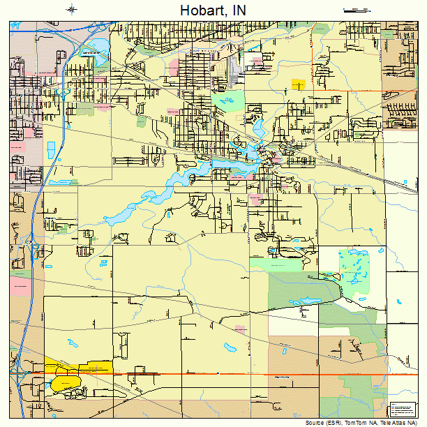 Hobart, IN street map