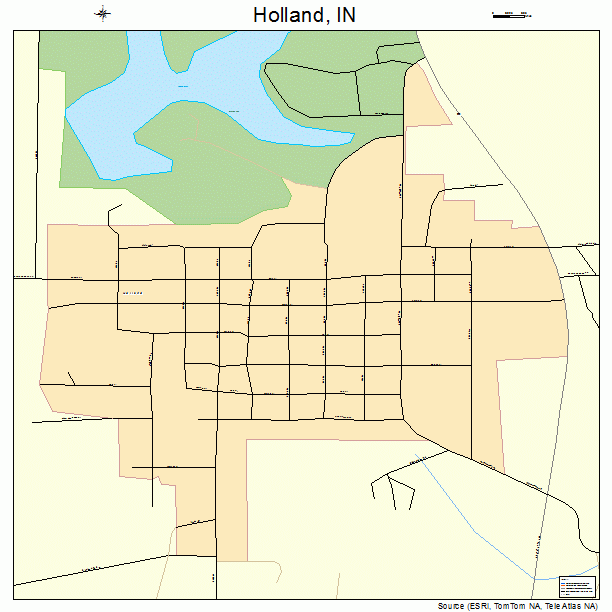 Holland, IN street map