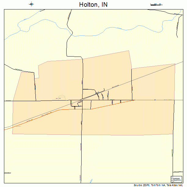 Holton, IN street map