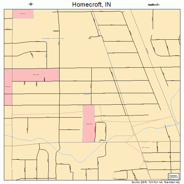 Homecroft, IN street map