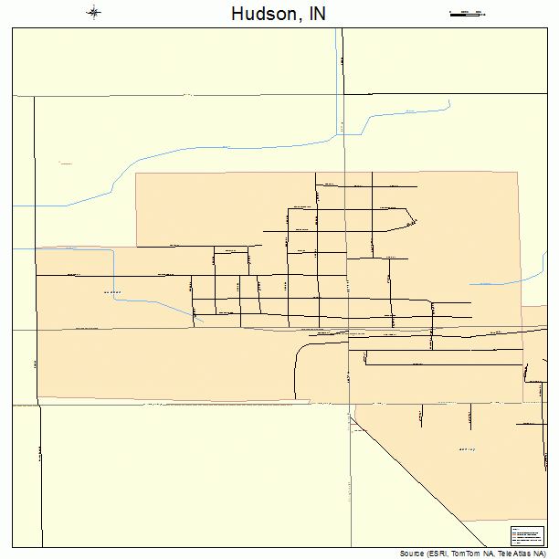 Hudson, IN street map