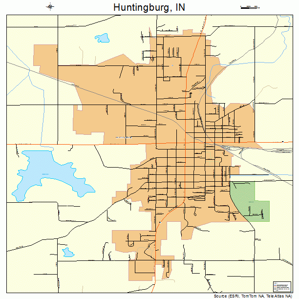 Huntingburg, IN street map