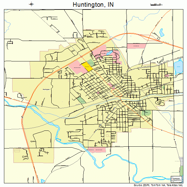 Huntington, IN street map