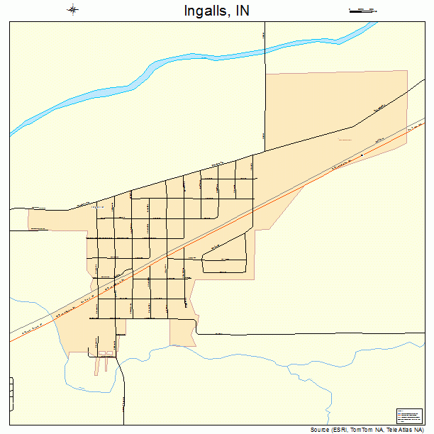 Ingalls, IN street map
