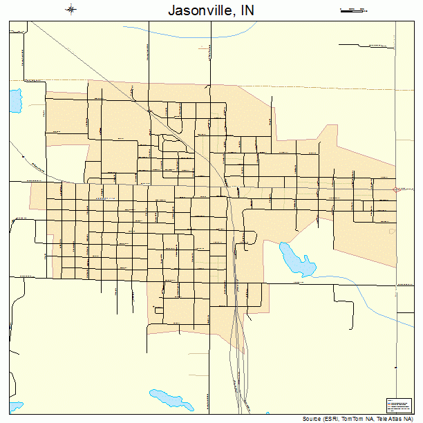 Jasonville, IN street map