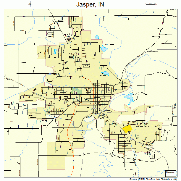 Jasper, IN street map