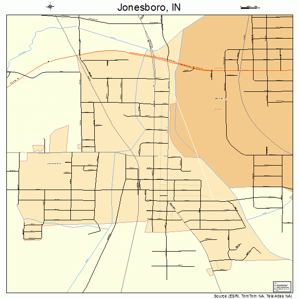 Jonesboro, IN street map