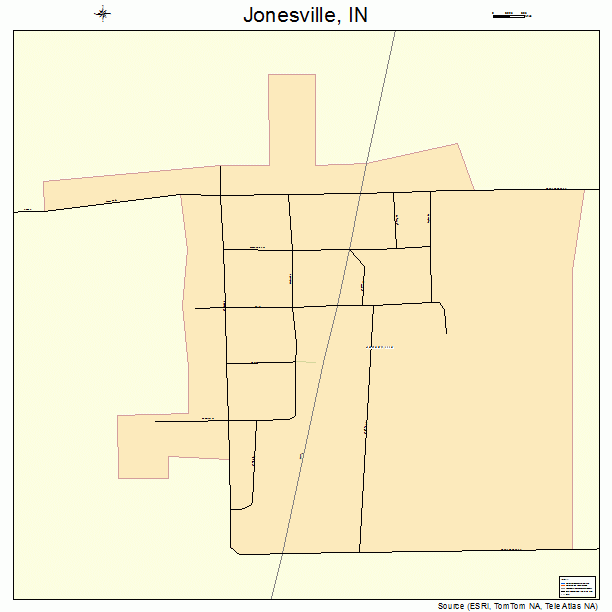 Jonesville, IN street map