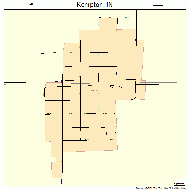 Kempton, IN street map