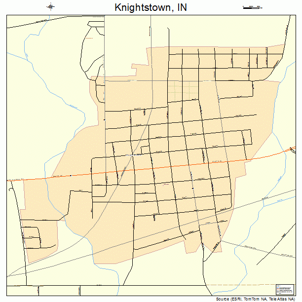 Knightstown, IN street map