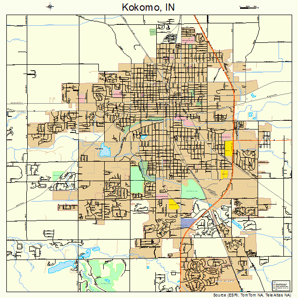 Kokomo, IN street map