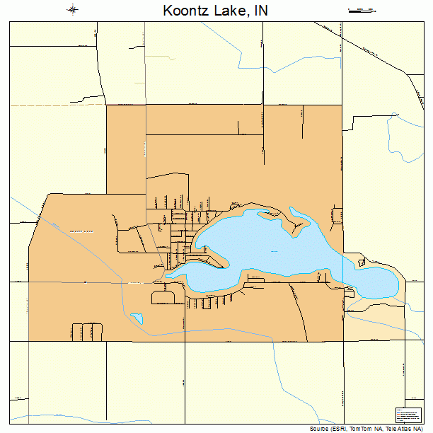Koontz Lake, IN street map