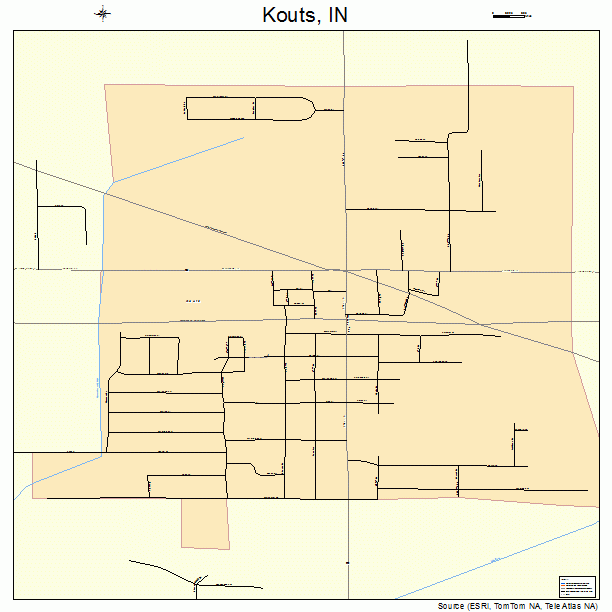 Kouts, IN street map