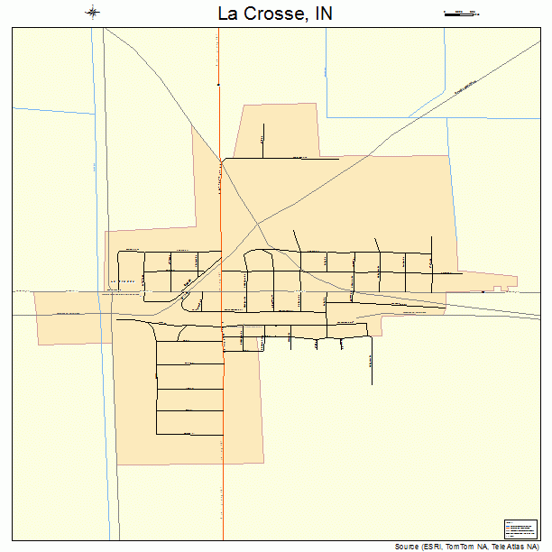 La Crosse, IN street map