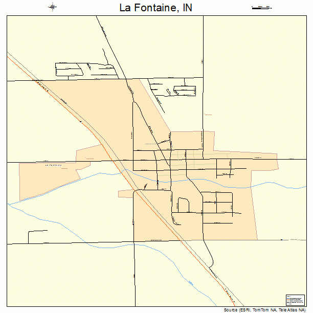 La Fontaine, IN street map