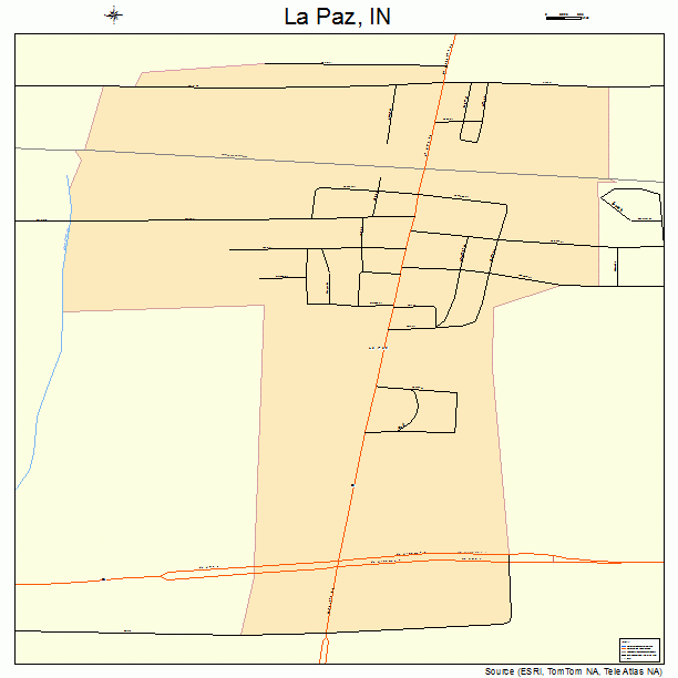 La Paz, IN street map