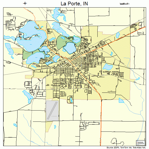 La Porte, IN street map