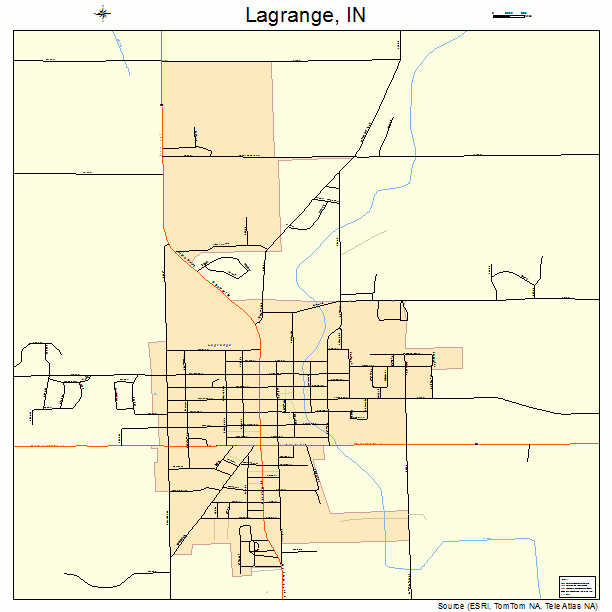 Lagrange, IN street map