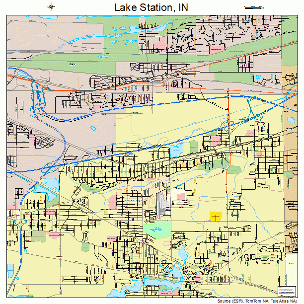 Lake Station, IN street map