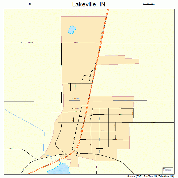 Lakeville, IN street map