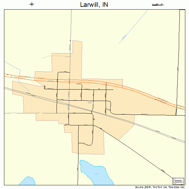 Larwill, IN street map