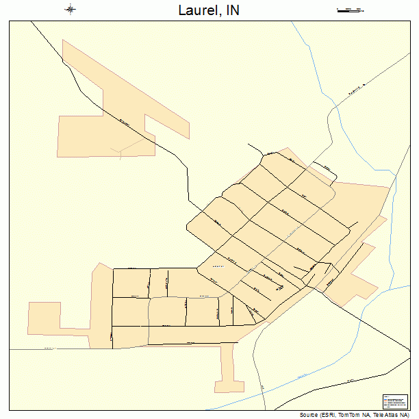 Laurel, IN street map