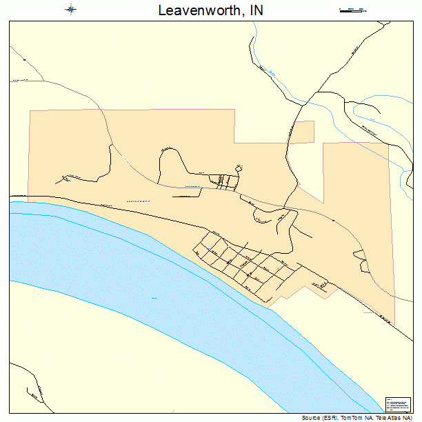 Leavenworth, IN street map