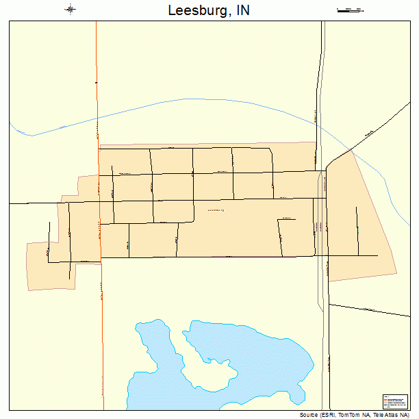 Leesburg, IN street map