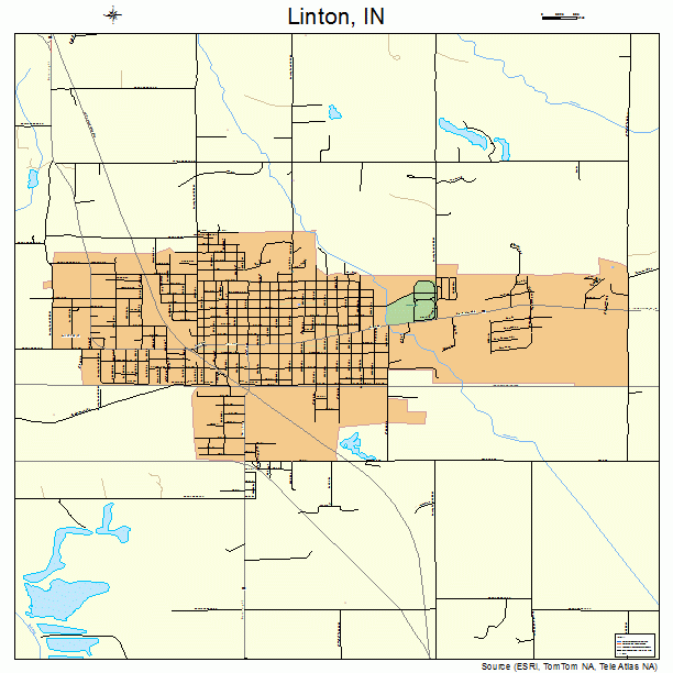 Linton, IN street map