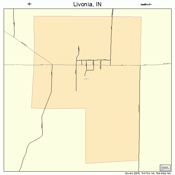 Livonia, IN street map