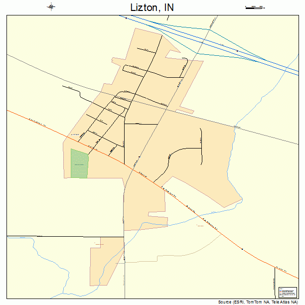 Lizton, IN street map